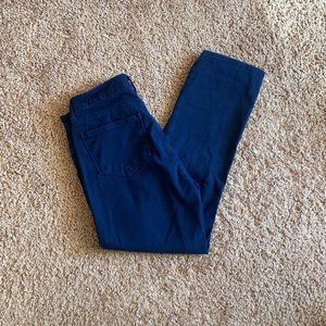 L'AGENCE Women Nadia High Rise Navy Blue Crop Straight Leg Jeans Pants 27